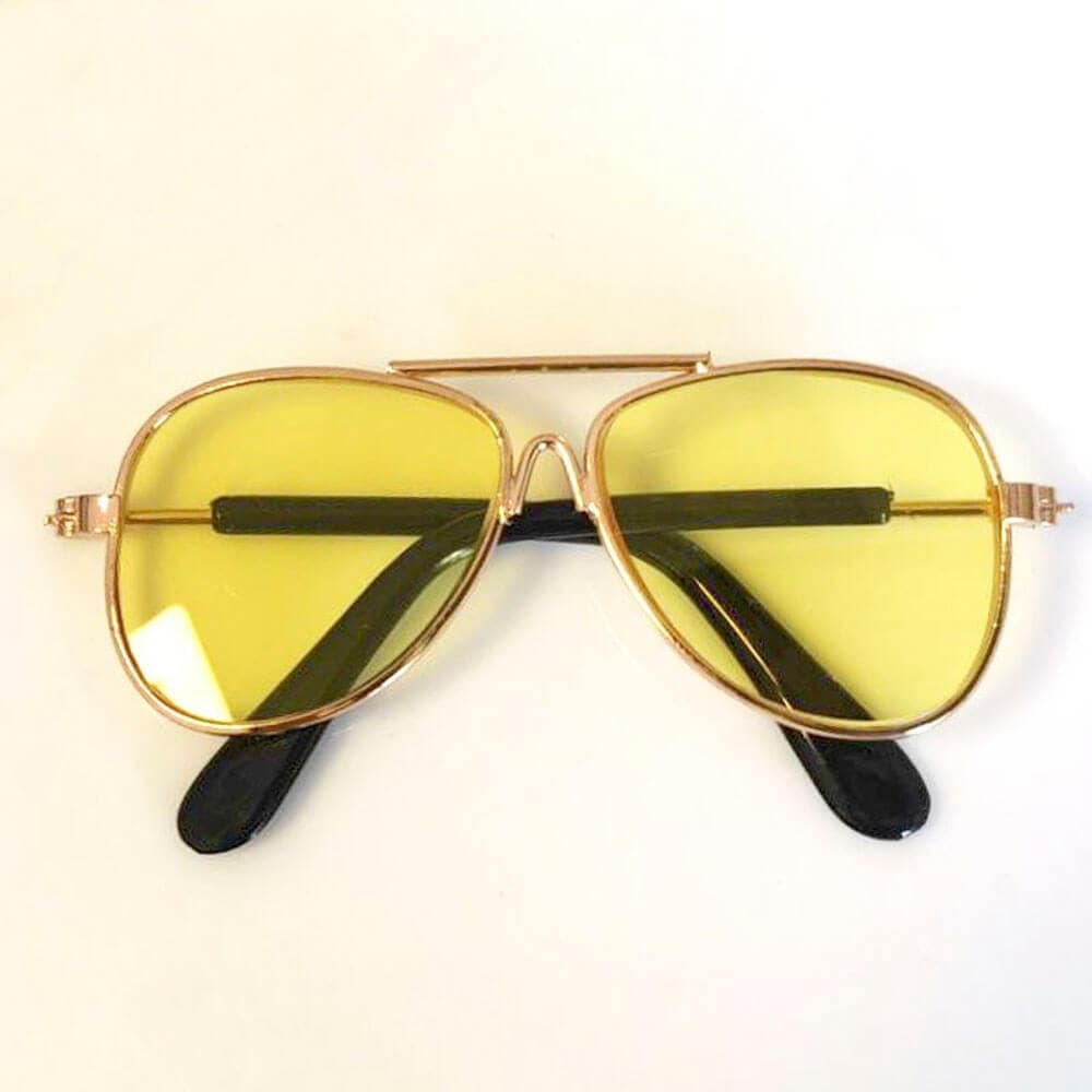 Yellow Aviator Pet Sunglass — photo 7