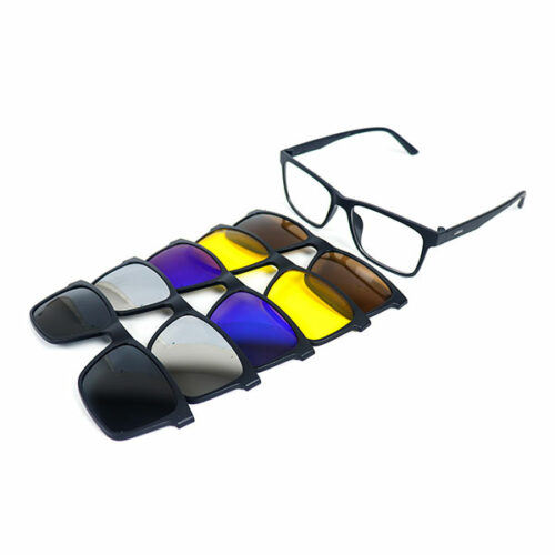 5 In 1 Rectangular Magnetic Clip On Sunglass - Image 7