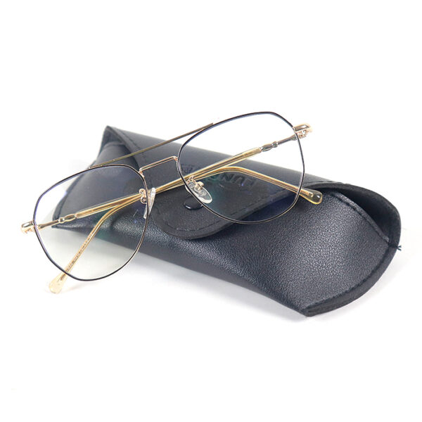 Tait Gold Black Aviator Eyeglass (Anti-Blue) 4 LN_1849