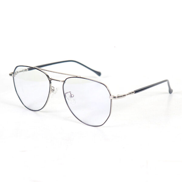 Tait Silver Black Aviator Eyeglass (Anti-Blue) 2 LN_1850