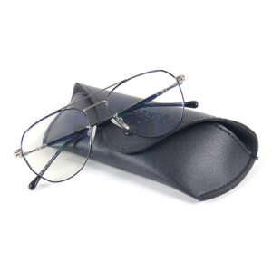 Tait Silver Black Aviator Eyeglass (Anti-Blue) 7 LN_1850