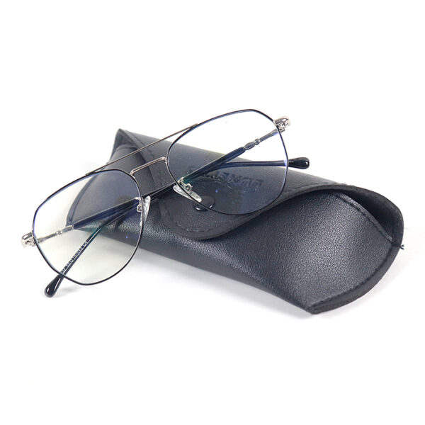 Tait Silver Black Aviator Eyeglass (Anti-Blue) 4 LN_1850
