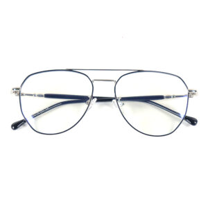 Tait Silver Black Aviator Eyeglass (Anti-Blue) 6 LN_1850