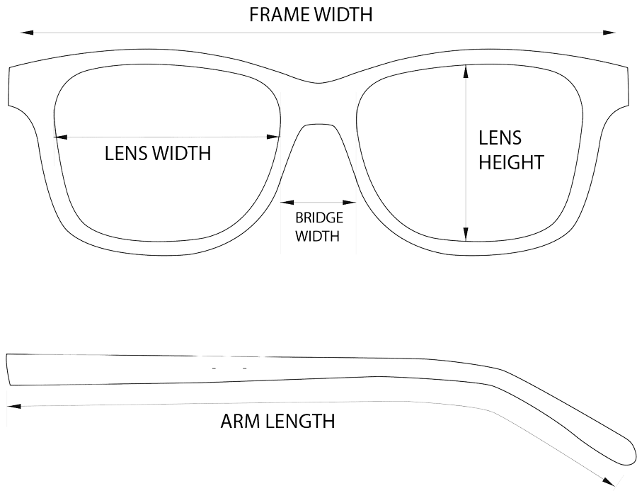 Eyewear Size Guide Image