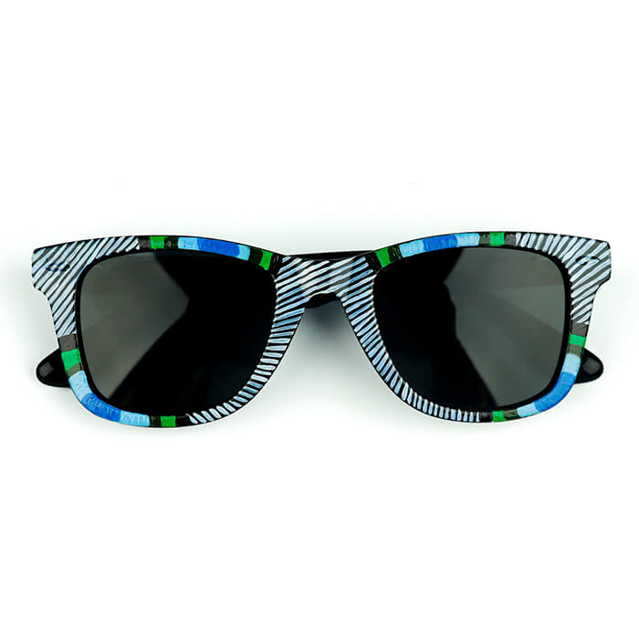Peacock Plumes- Hand Painted Sunglasses 8 LW_1004