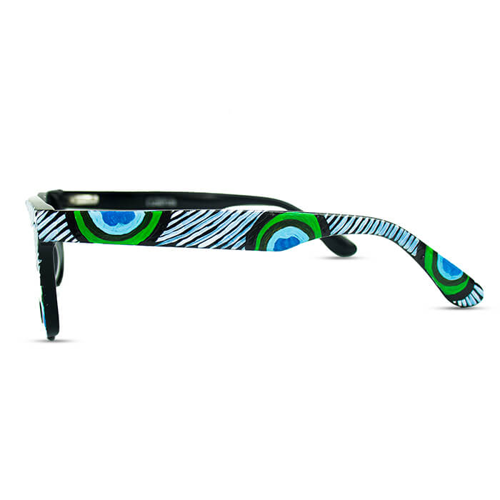 Peacock Plumes- Hand Painted Sunglasses 3 LW_1004